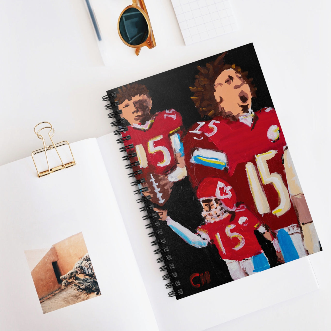 "Patrick Mahomes" by Casey McLain's - Mini Spiral Notebook