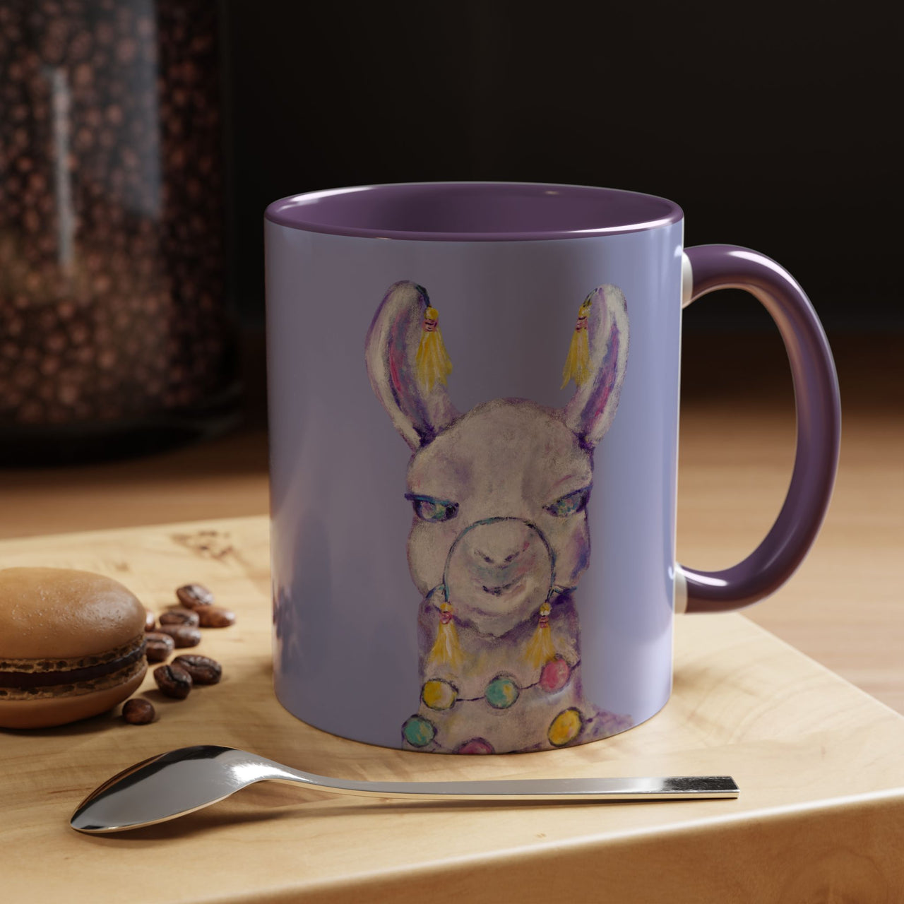 "Dolly Llama" by Joey Holmes - Accent Coffee Mug (11oz)