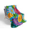 "Fancy Flowers" by Savanna Givens - Fleece Sherpa Blanket