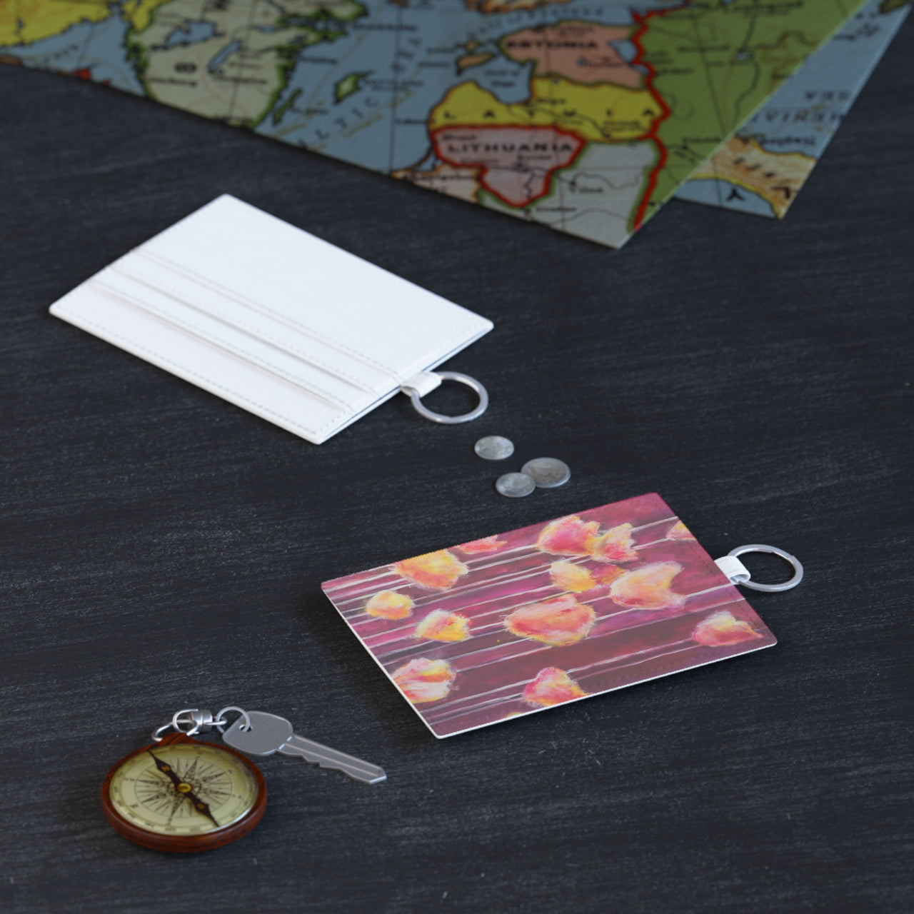 "Patsy's Tulips" by Jennifer Walton - Leather Card Holder