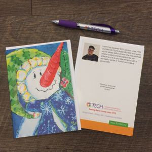 "Christmas Snowman" Card by Laurie Jarrett