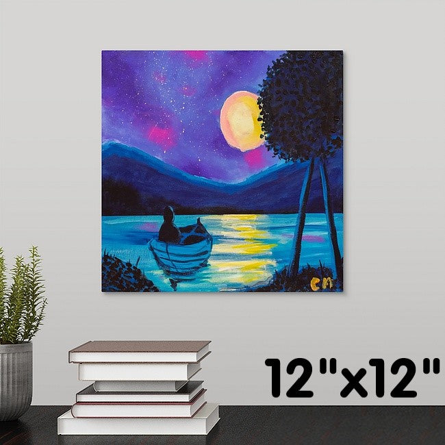 "Boat with Tree, Sky & Clouds" Print by Casey McLain