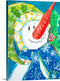 "Christmas Snowman" Mini Print by Laurie Jarrett
