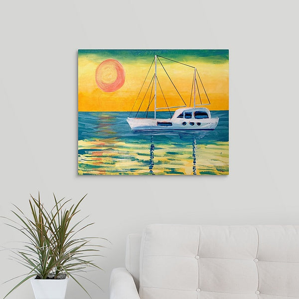 "My Beautiful Sailboat" Original Painting by Stan Balman