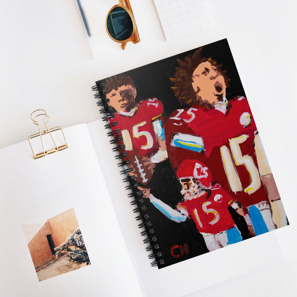 "Patrick Mahomes" by Casey McLain's - Mini Spiral Notebook