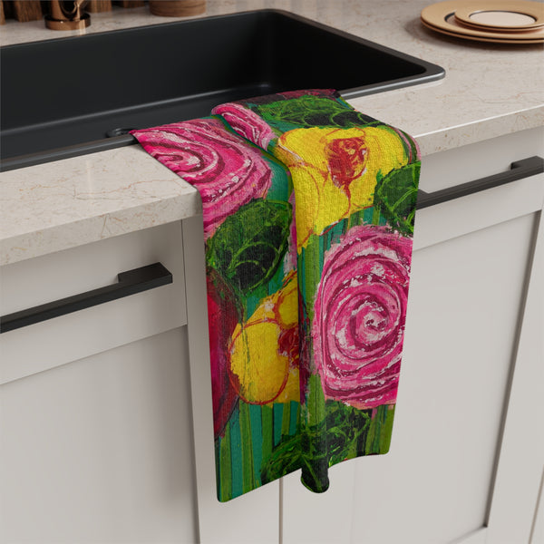 "Water Your Flowers" by Casey McLain - Microfiber Tea Towel