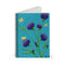 "Butterflies & Bachelor Buttons" by Inez Vieyra - Mini Spiral Notebook