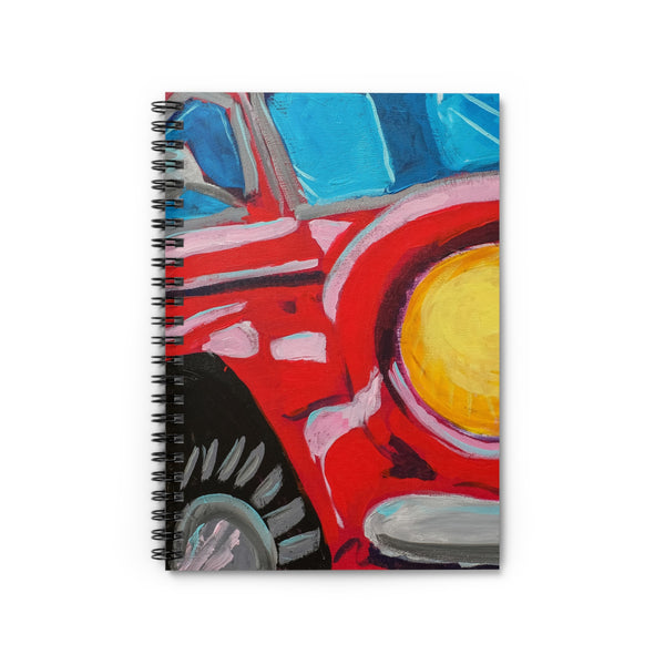 "Red Oldsmobile" by Stan Balman - Mini Spiral Notebook