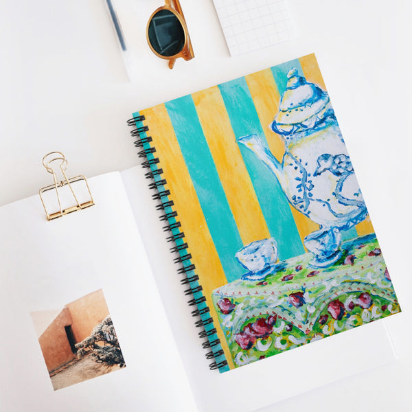 "Beautiful Teapot" by Stephanie Drews - Mini Spiral Notebook