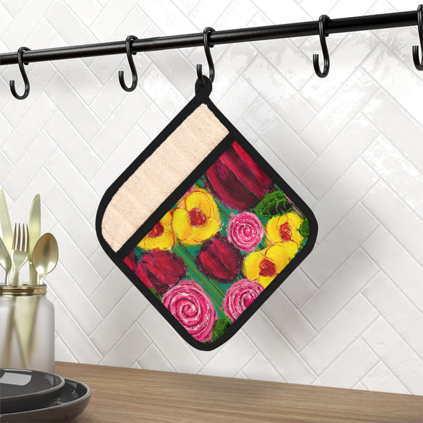 "Water Your Flowers" by Casey McLain - Pot Holder with Pocket