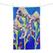 "Donald's Irises" by Donald Wilson - Microfiber Tea Towel