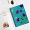 "Butterflies & Bachelor Buttons" by Inez Vieyra - Mini Spiral Notebook