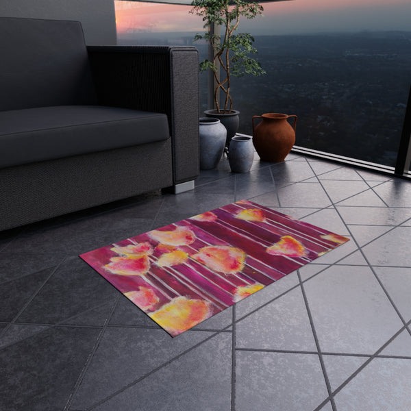 "Patsy's Tulips" by Jennifer Walton - Outdoor Rug