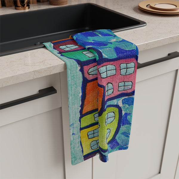 "Chicago Shores" by Joey Holmes - Microfiber Tea Towel
