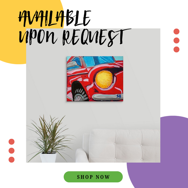 "Red Oldsmobile" Print by Stan Balman