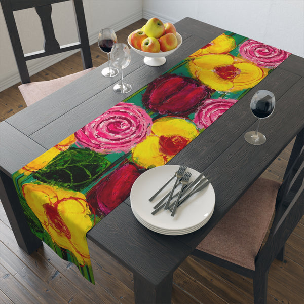 "Water Your Flowers" by Casey McLain - Table Runner (Cotton, Poly)