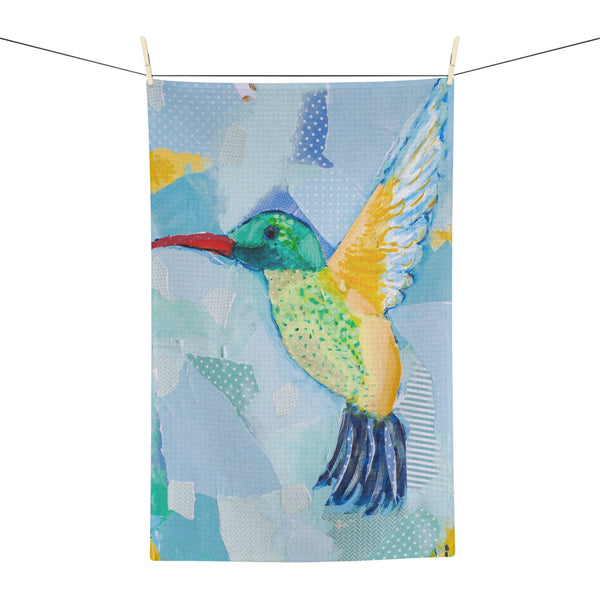 "Elegant Queen of the Hummingbird" by Lisa DeVault - Microfiber Tea Towel