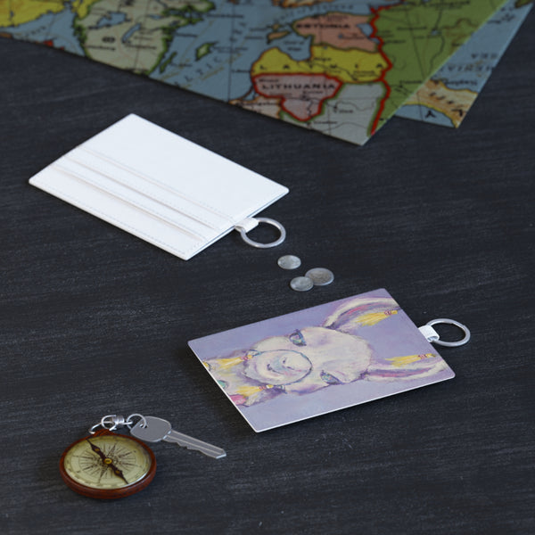 "Dolly Llama" by Joey Holmes - Leather Card Holder