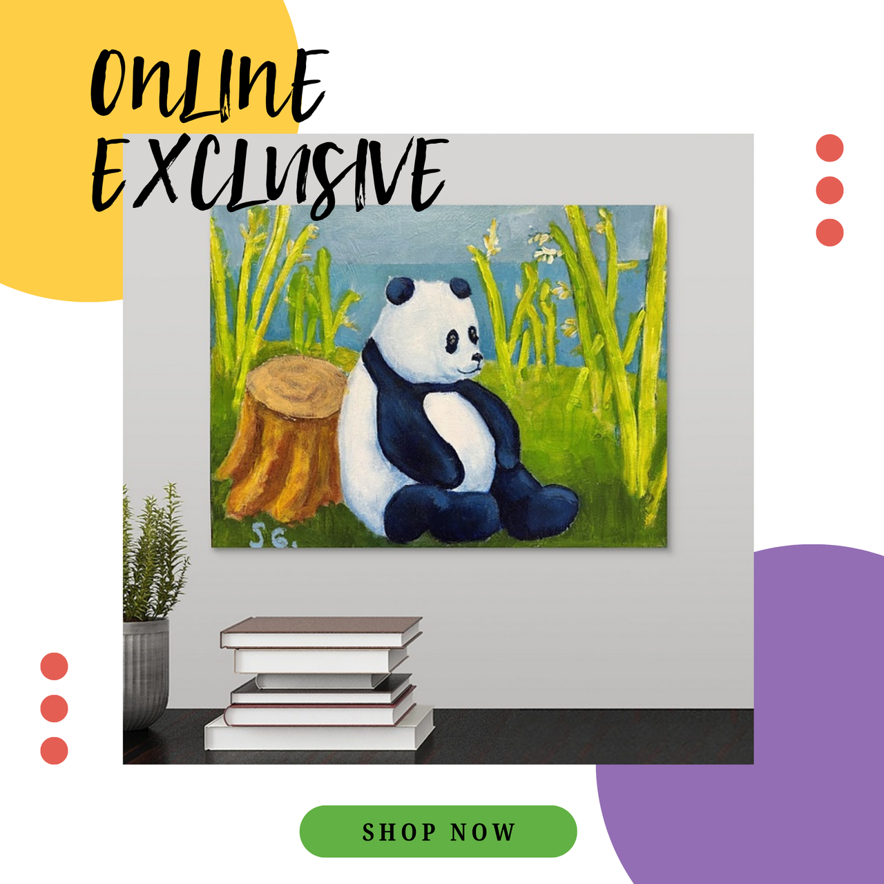 "The Playful Panda" Original Painting by Savanna Givens