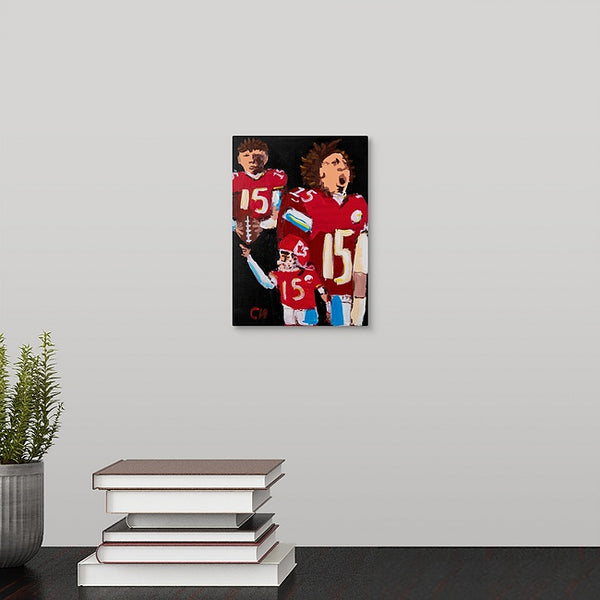 "Patrick Mahomes" Mini Print by Casey McLain