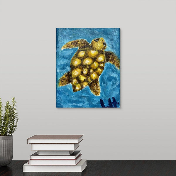 "Steven the Sea Turtle" Original Painting by Lori Hemphill