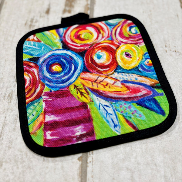 "Twilight Roses" by Brock Schul - Pot Holder