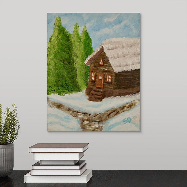 "Vacation Cabin" Original Painting by Stephanie Drews