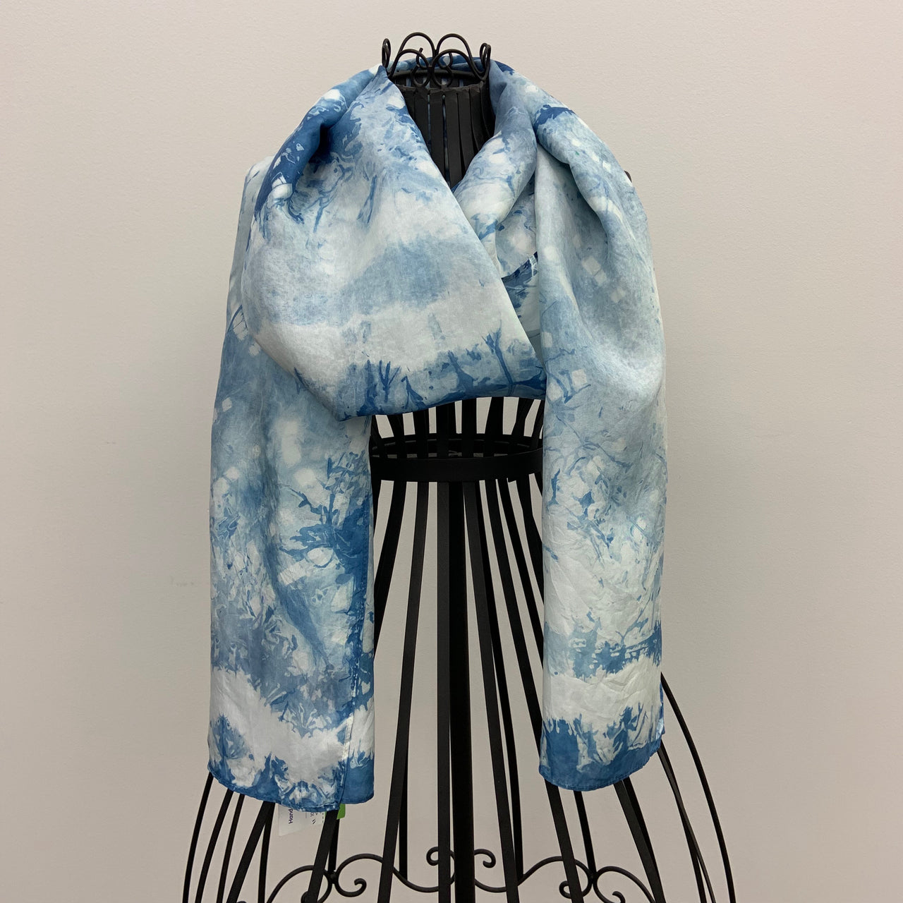 "Stripes of Blue" Silk Scarf by Kelli Bringle