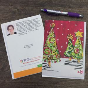 "Christmas Tree Swirl" Cards by Lisa DeVault
