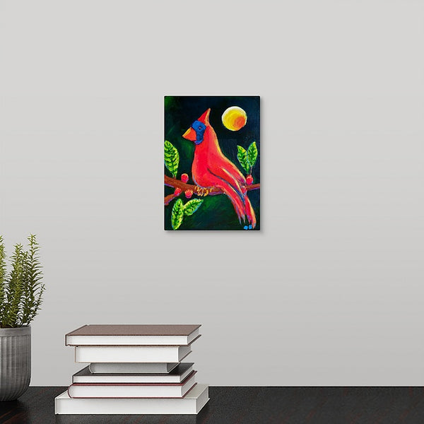 "Beautiful Red Cardinal" Mini Print by Natalie Hopkins