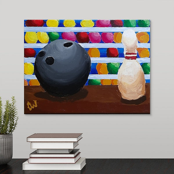 "Bowling Alley" Original Painting by Donald Wilson