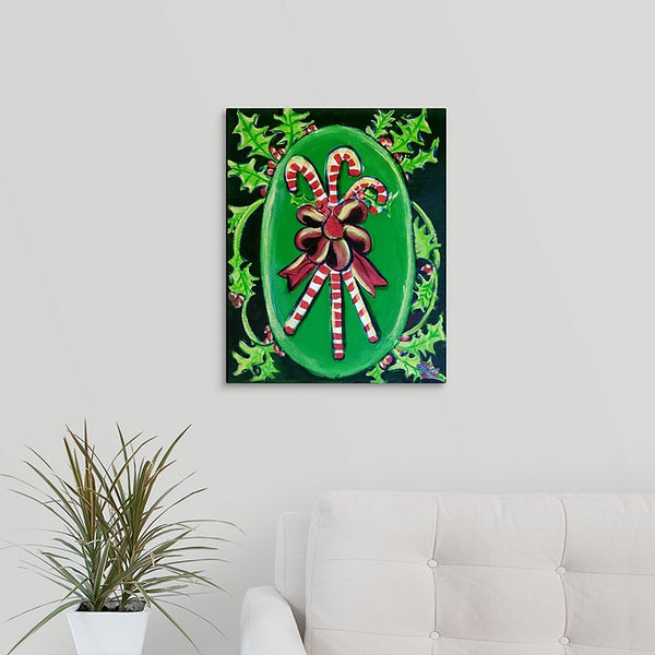 "Candy Canes & Ribbons" Original Painting by Laurie Jarrett