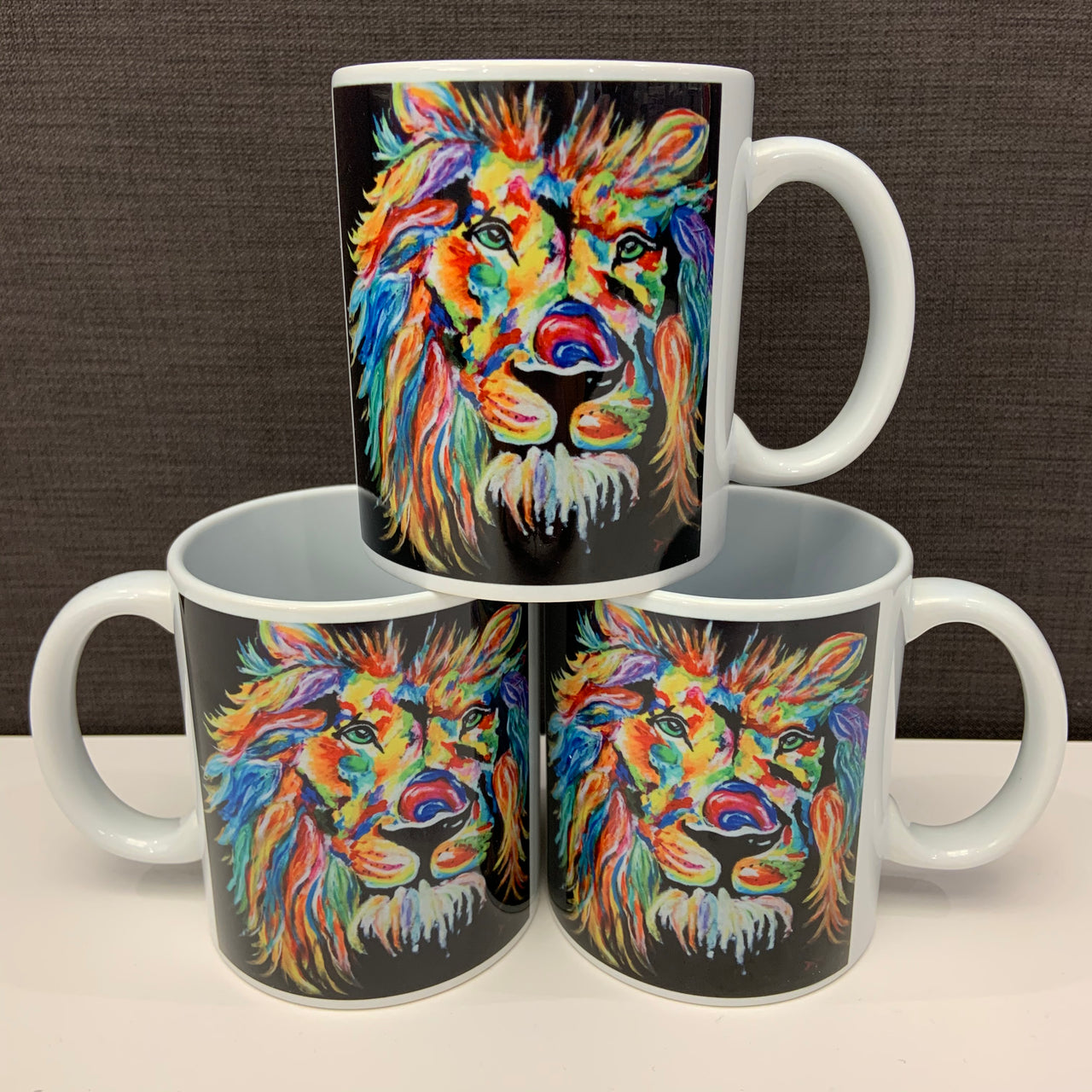 "The Rainbow Lion" Coffee Mugs