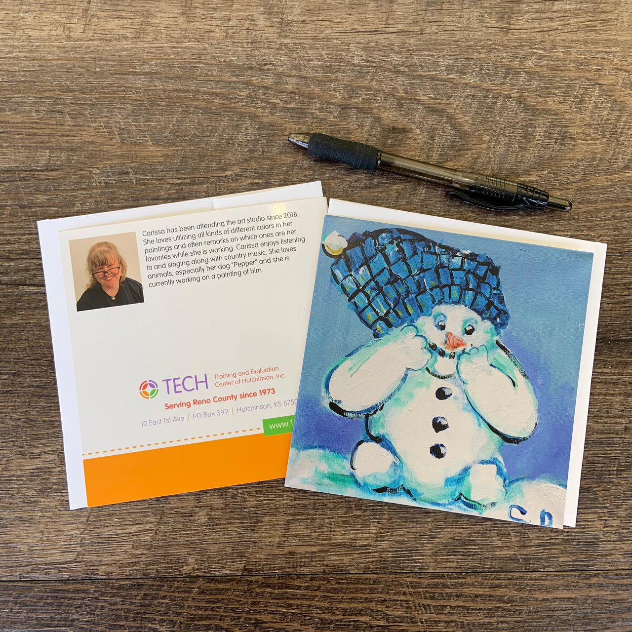 "Aqua the Snowman" Cards by Carissa Dunbar