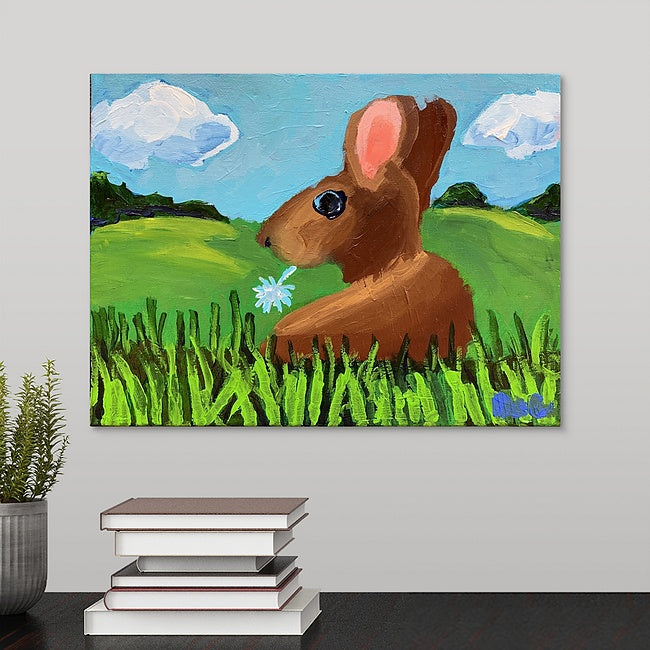 "Jumpy Rabbit" Original Painting by Dee Hermes