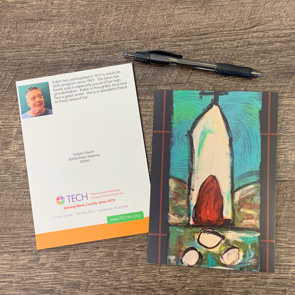 "Violet's Church" Card by Robin Martinez