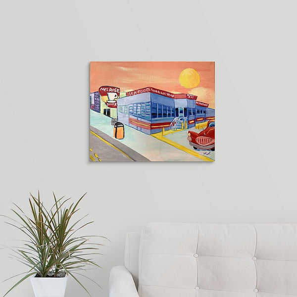 "Melrose Diner" Original Painting by Laurie Jarrett