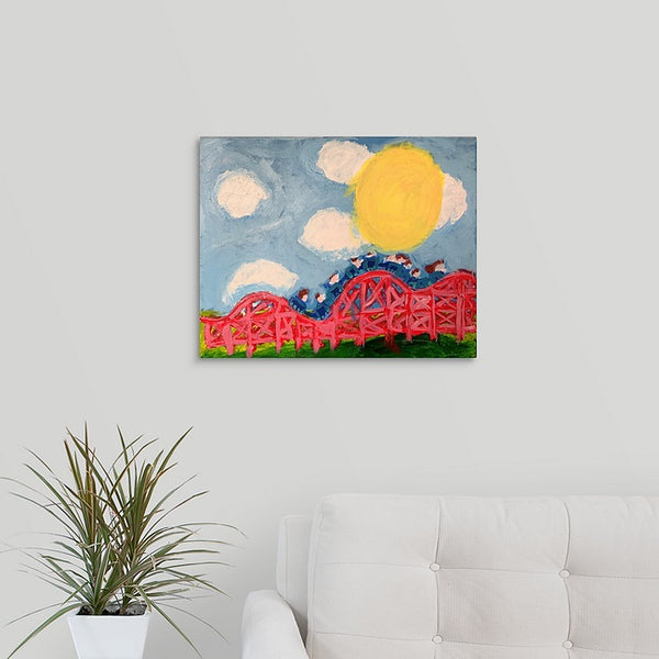 "State Fair Rollercoaster" Original Painting by Doug Hollingsworth