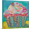 "Strawberry Cupcake with Cherry on Top" Mini Print by Kelli Bringle